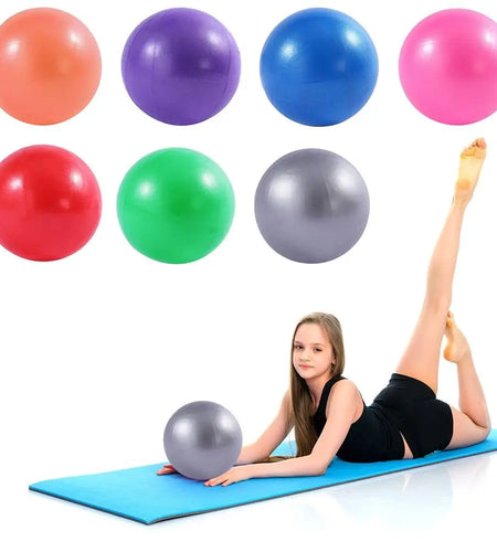 25cm Mini Yoga Ball Soft Pilates Exercise Gym Ball PVC Non Slip Home Training Balance Stability Inflatable Straw Easy Inflation
