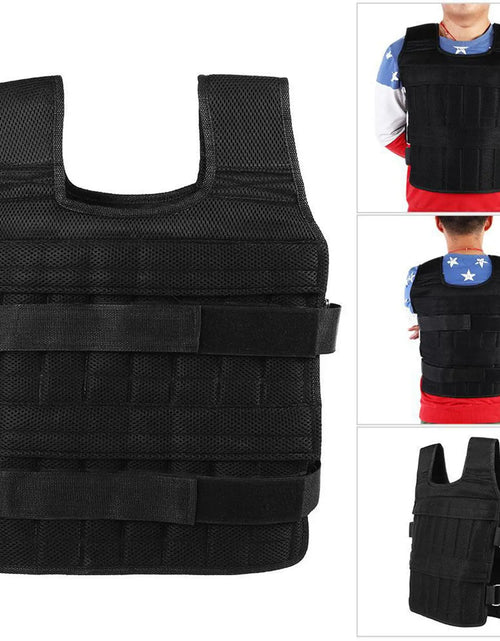 Load image into Gallery viewer, 110lbs weight vest with 32 Pocket Adjustable Weight Strength Training Weight
