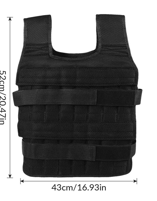 Load image into Gallery viewer, 110lbs weight vest with 32 Pocket Adjustable Weight Strength Training Weight

