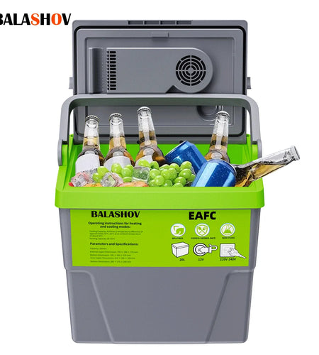 220V Refrigerator Portable Cooler Compact Refrigerator for Car Truck Kitchen Home Use Picnic Camping Silent Freezer EU Plug